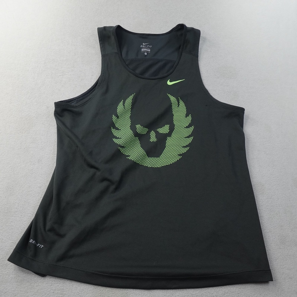 Nike Oregon Project NOP Dri-FIT Running Singlet Mens L Gray Skull 599000
